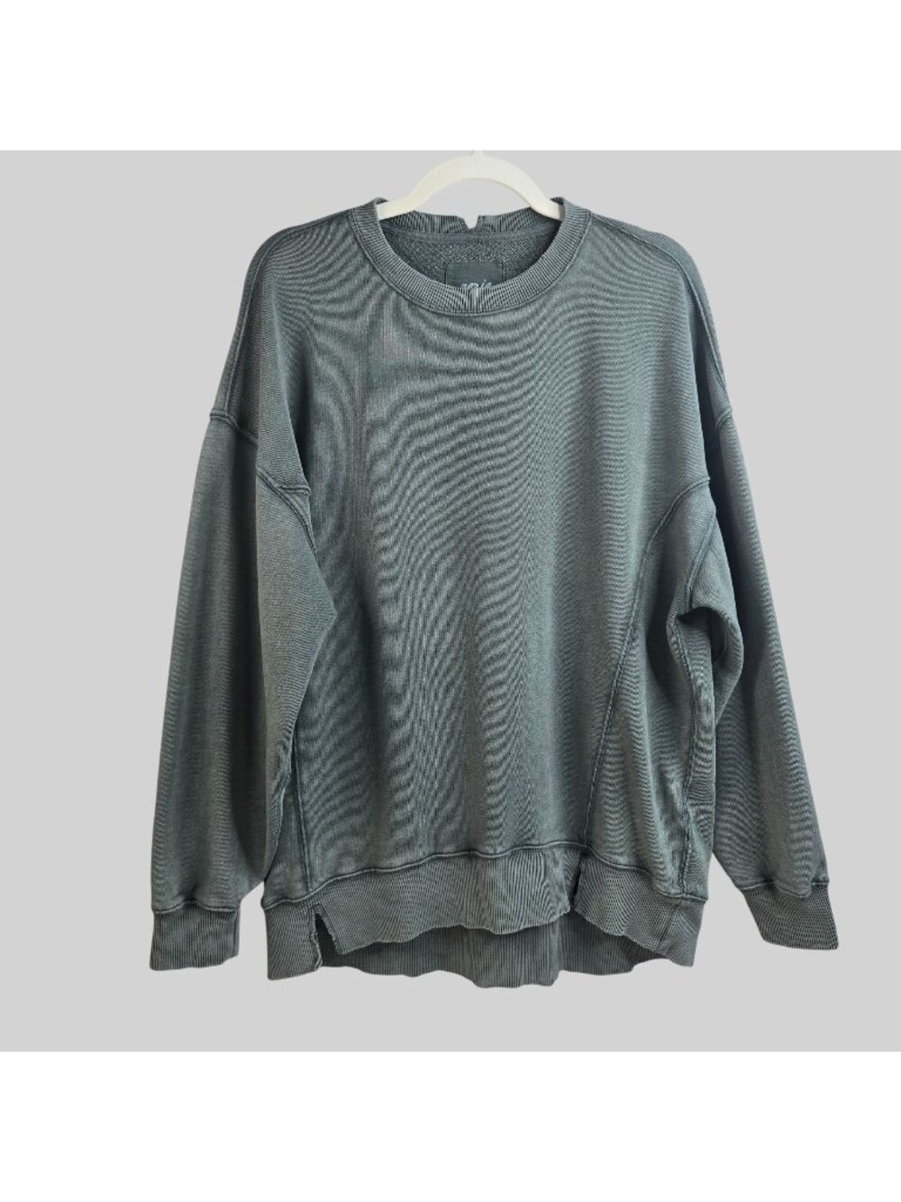Aerie Distressed Oversized Sweater Dark Green Pullover Slouchy Indie Sleeze SM